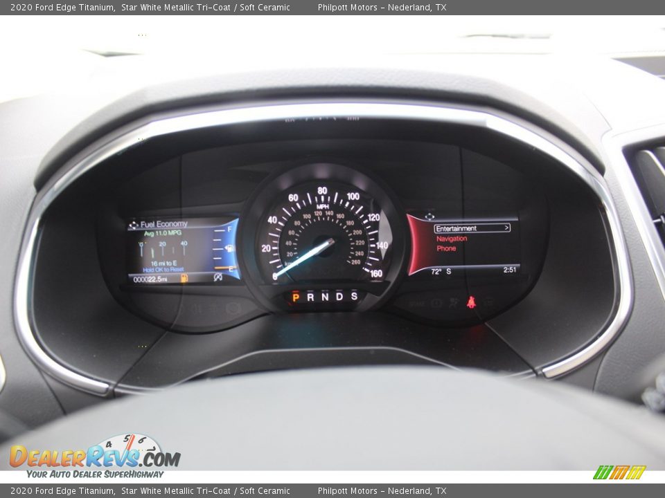 2020 Ford Edge Titanium Star White Metallic Tri-Coat / Soft Ceramic Photo #14