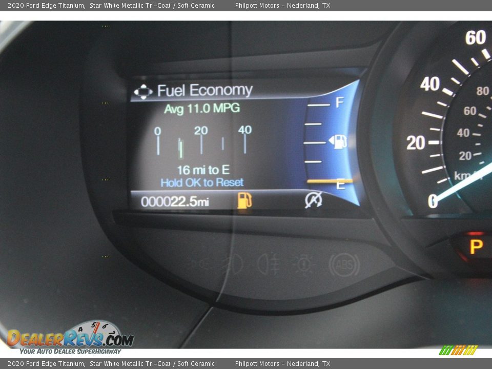 2020 Ford Edge Titanium Star White Metallic Tri-Coat / Soft Ceramic Photo #15