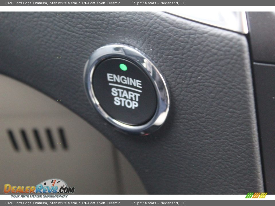 2020 Ford Edge Titanium Star White Metallic Tri-Coat / Soft Ceramic Photo #18