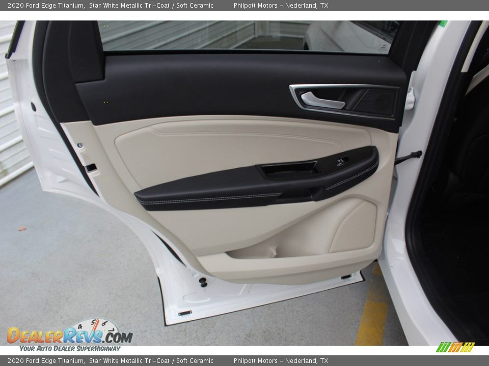 2020 Ford Edge Titanium Star White Metallic Tri-Coat / Soft Ceramic Photo #20