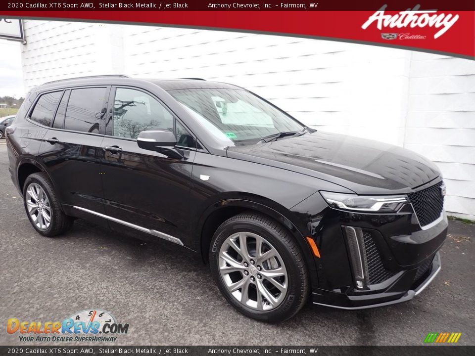 2020 Cadillac XT6 Sport AWD Stellar Black Metallic / Jet Black Photo #1