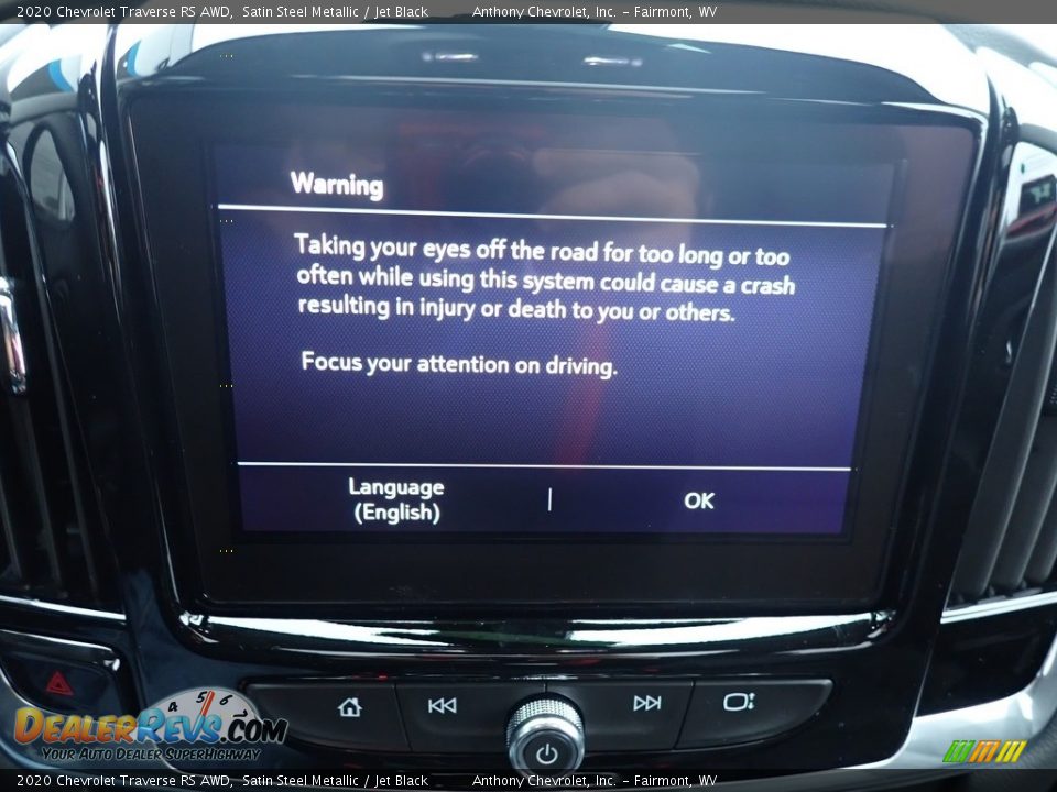 2020 Chevrolet Traverse RS AWD Satin Steel Metallic / Jet Black Photo #16