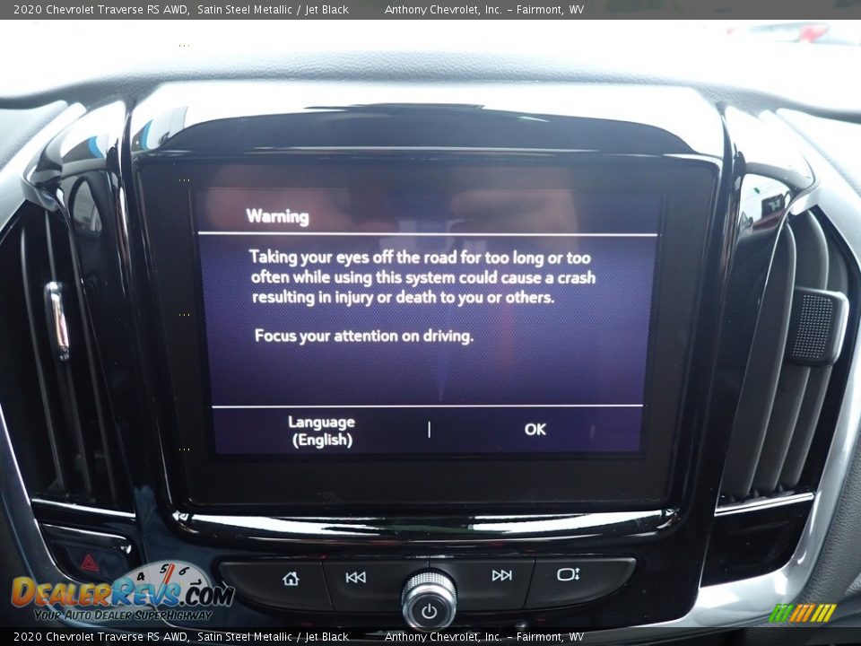 2020 Chevrolet Traverse RS AWD Satin Steel Metallic / Jet Black Photo #17