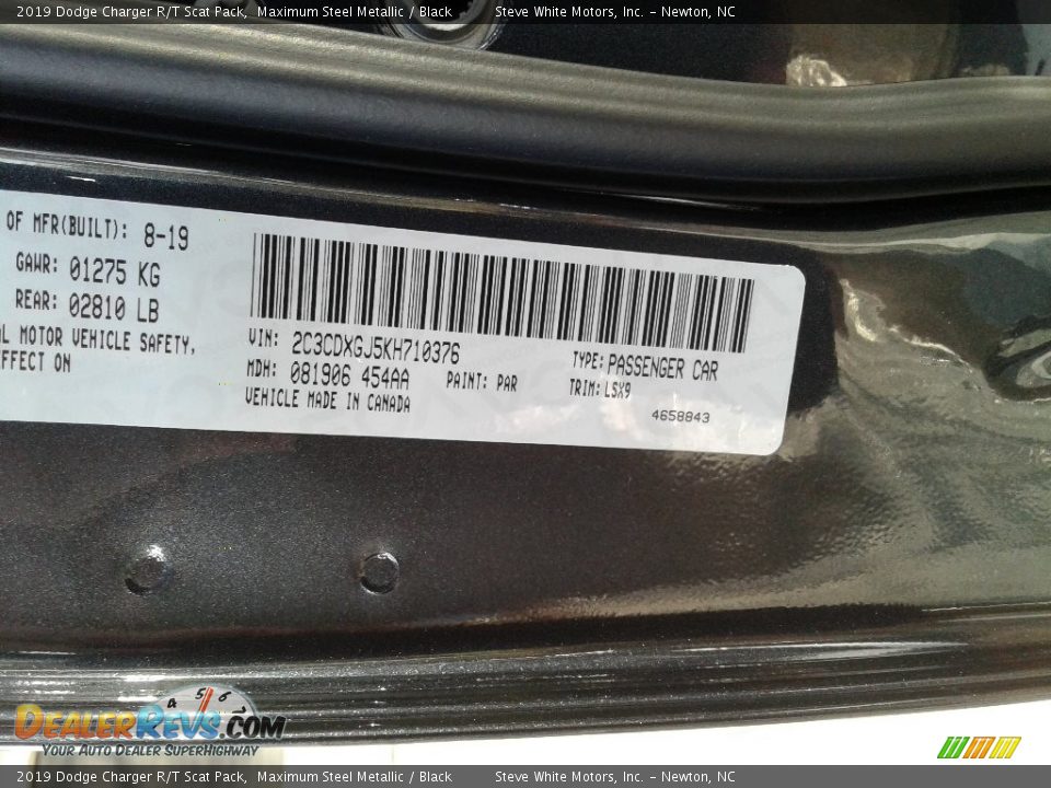 2019 Dodge Charger R/T Scat Pack Maximum Steel Metallic / Black Photo #31