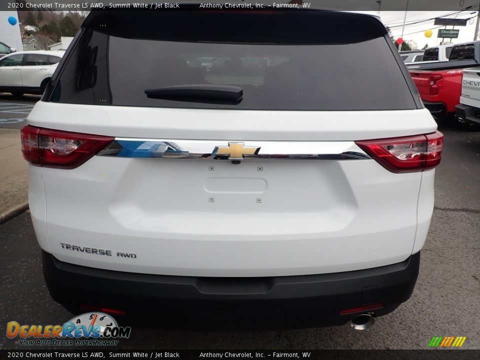 2020 Chevrolet Traverse LS AWD Summit White / Jet Black Photo #5