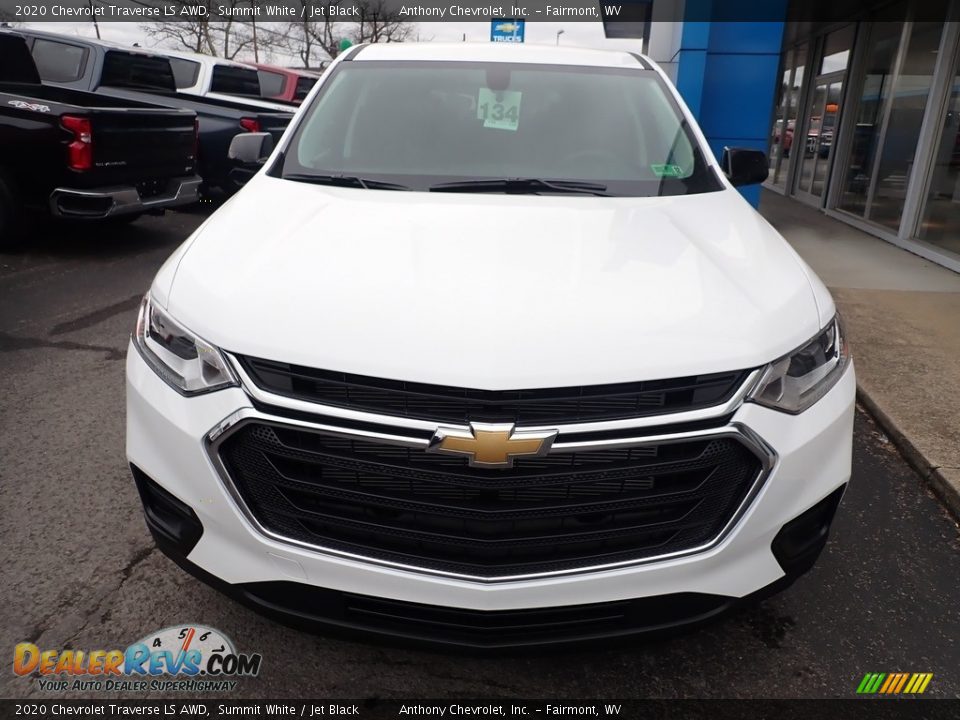 2020 Chevrolet Traverse LS AWD Summit White / Jet Black Photo #8