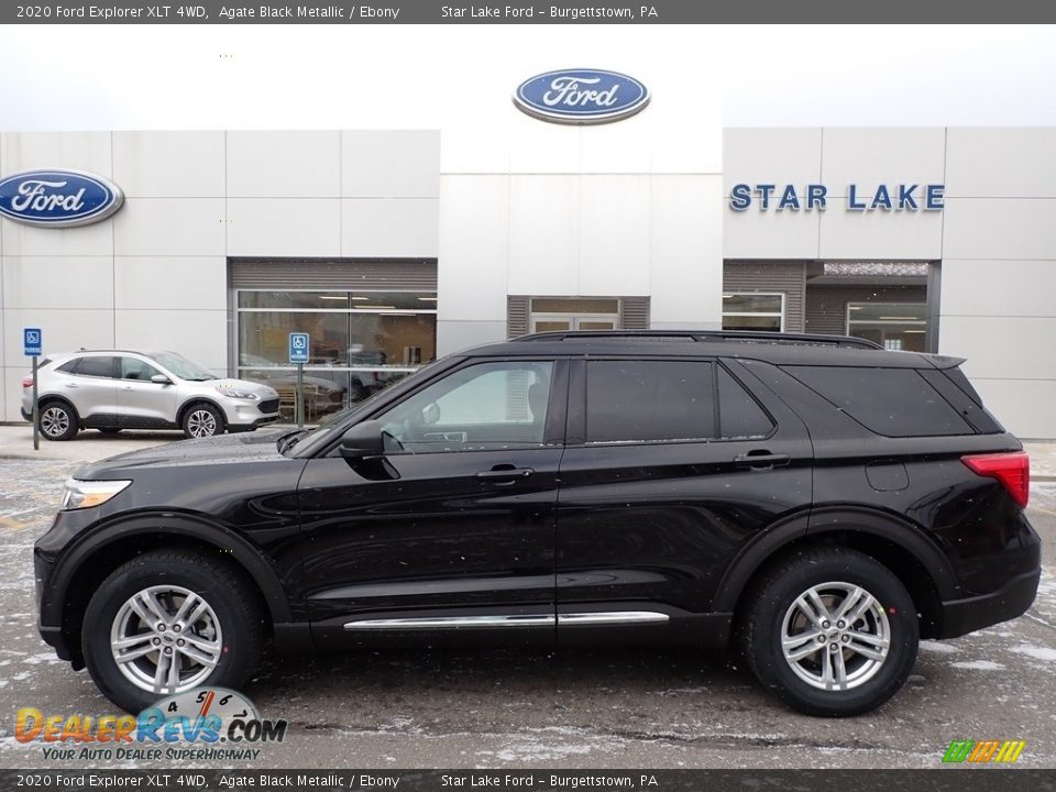 2020 Ford Explorer XLT 4WD Agate Black Metallic / Ebony Photo #1