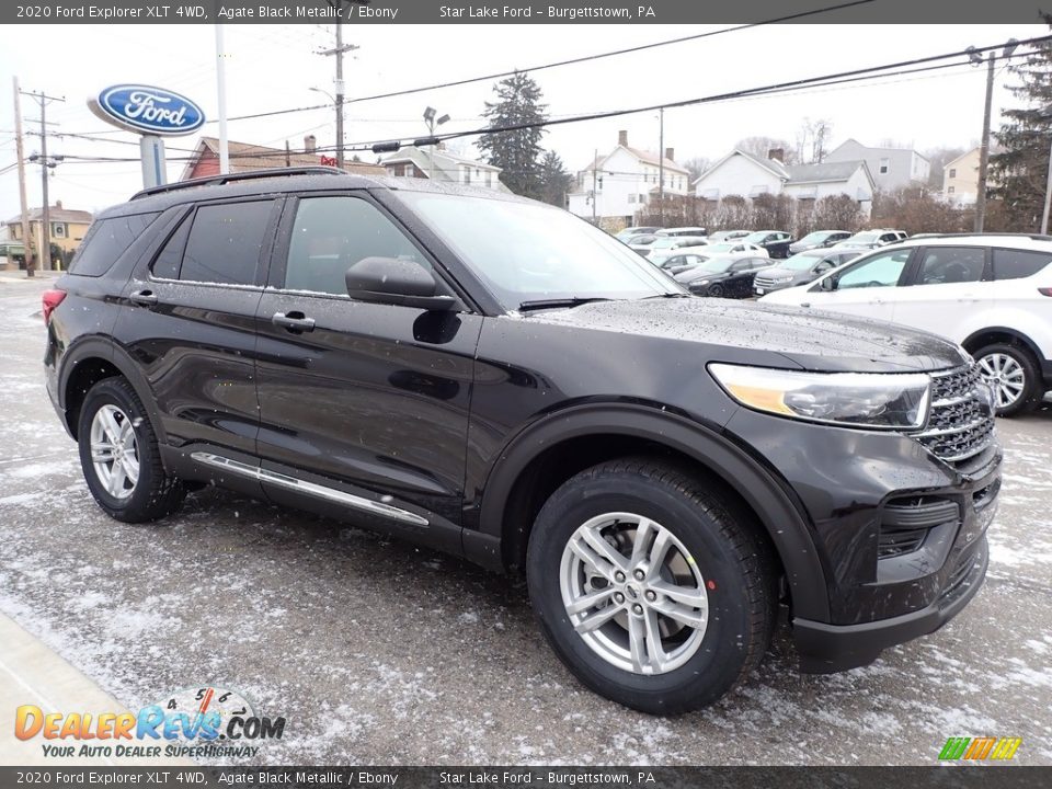 2020 Ford Explorer XLT 4WD Agate Black Metallic / Ebony Photo #3