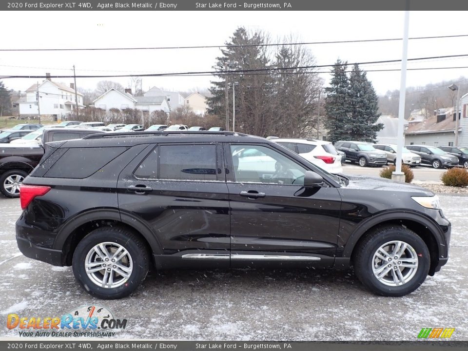 2020 Ford Explorer XLT 4WD Agate Black Metallic / Ebony Photo #4