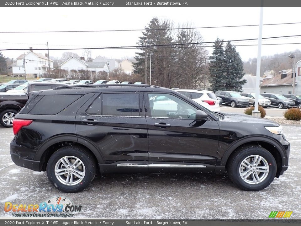 2020 Ford Explorer XLT 4WD Agate Black Metallic / Ebony Photo #4