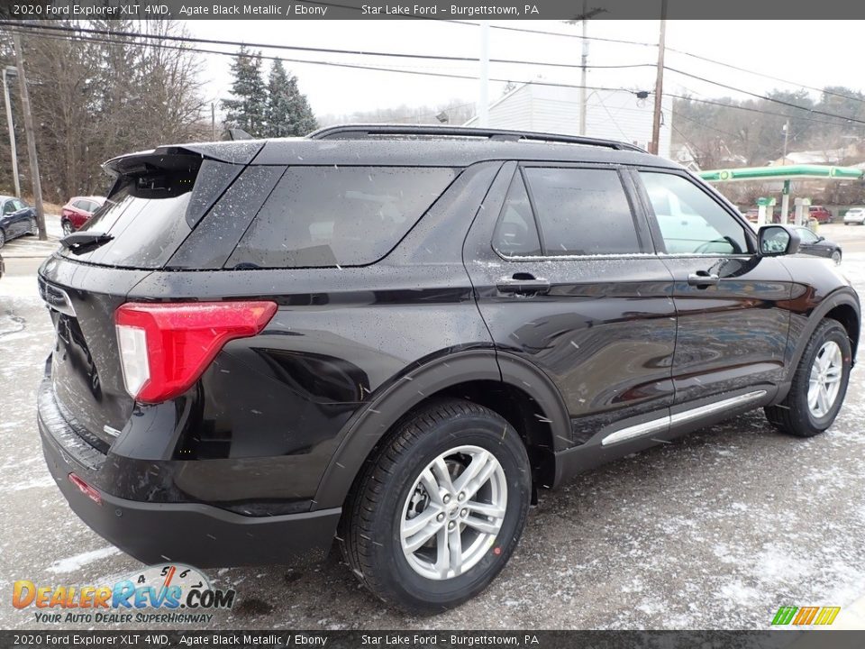 2020 Ford Explorer XLT 4WD Agate Black Metallic / Ebony Photo #5