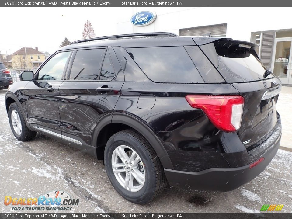 2020 Ford Explorer XLT 4WD Agate Black Metallic / Ebony Photo #9