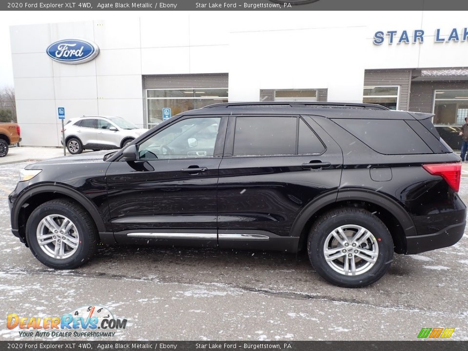 2020 Ford Explorer XLT 4WD Agate Black Metallic / Ebony Photo #10