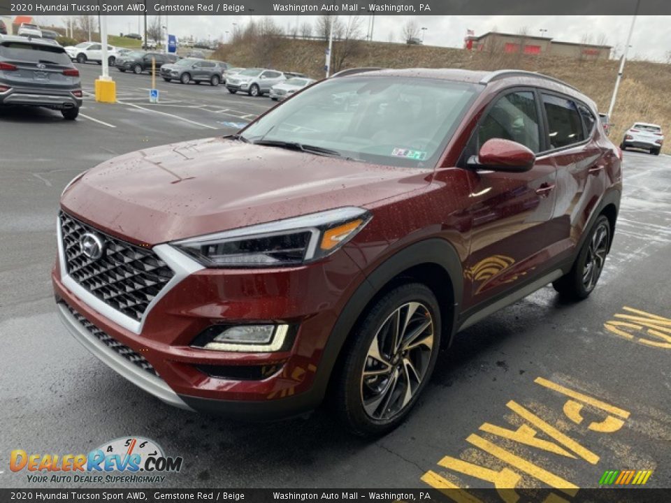 2020 Hyundai Tucson Sport AWD Gemstone Red / Beige Photo #7