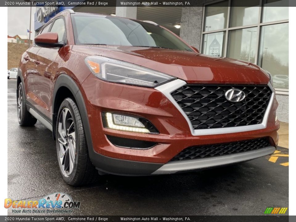 2020 Hyundai Tucson Sport AWD Gemstone Red / Beige Photo #1