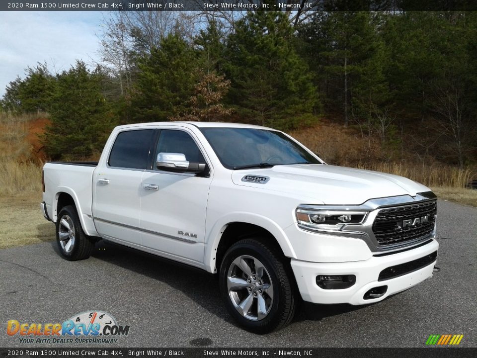 2020 Ram 1500 Limited Crew Cab 4x4 Bright White / Black Photo #4