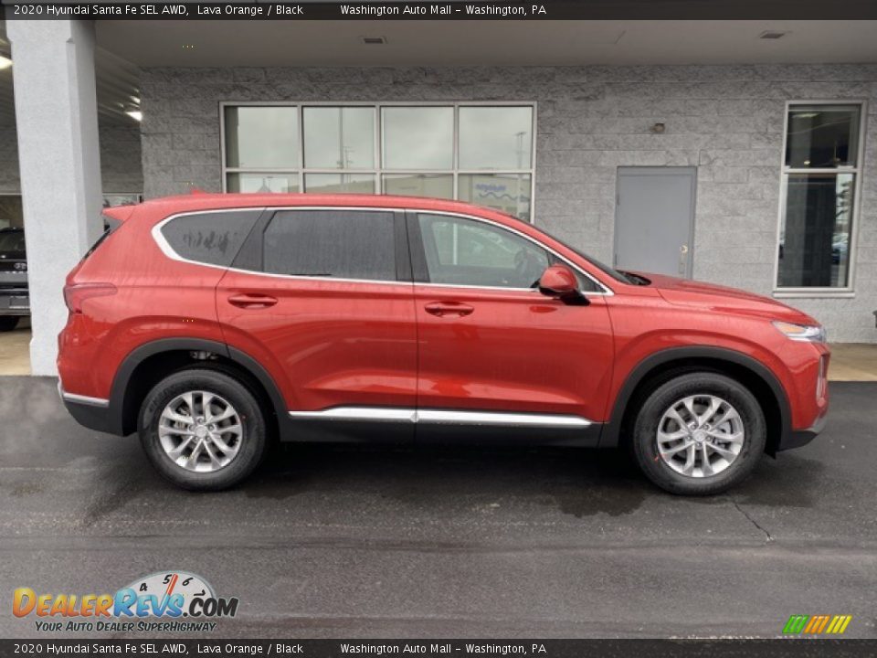 Lava Orange 2020 Hyundai Santa Fe SEL AWD Photo #3