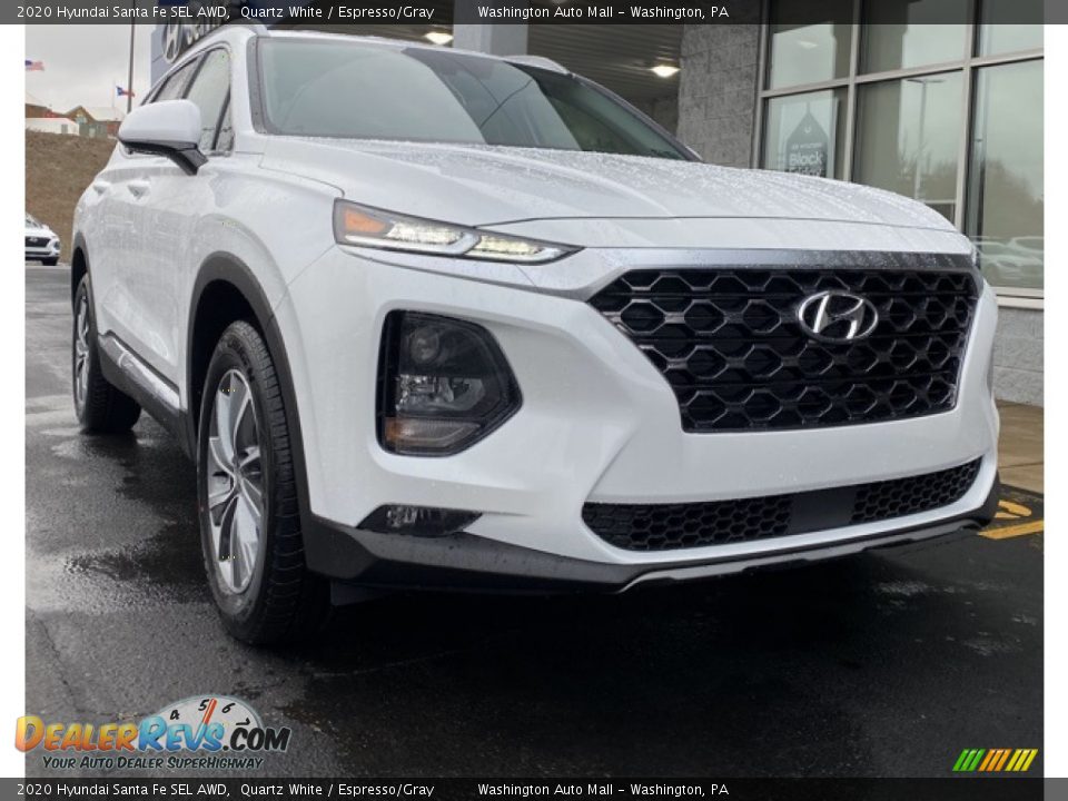 2020 Hyundai Santa Fe SEL AWD Quartz White / Espresso/Gray Photo #1