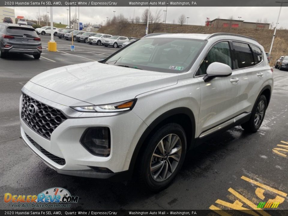2020 Hyundai Santa Fe SEL AWD Quartz White / Espresso/Gray Photo #7