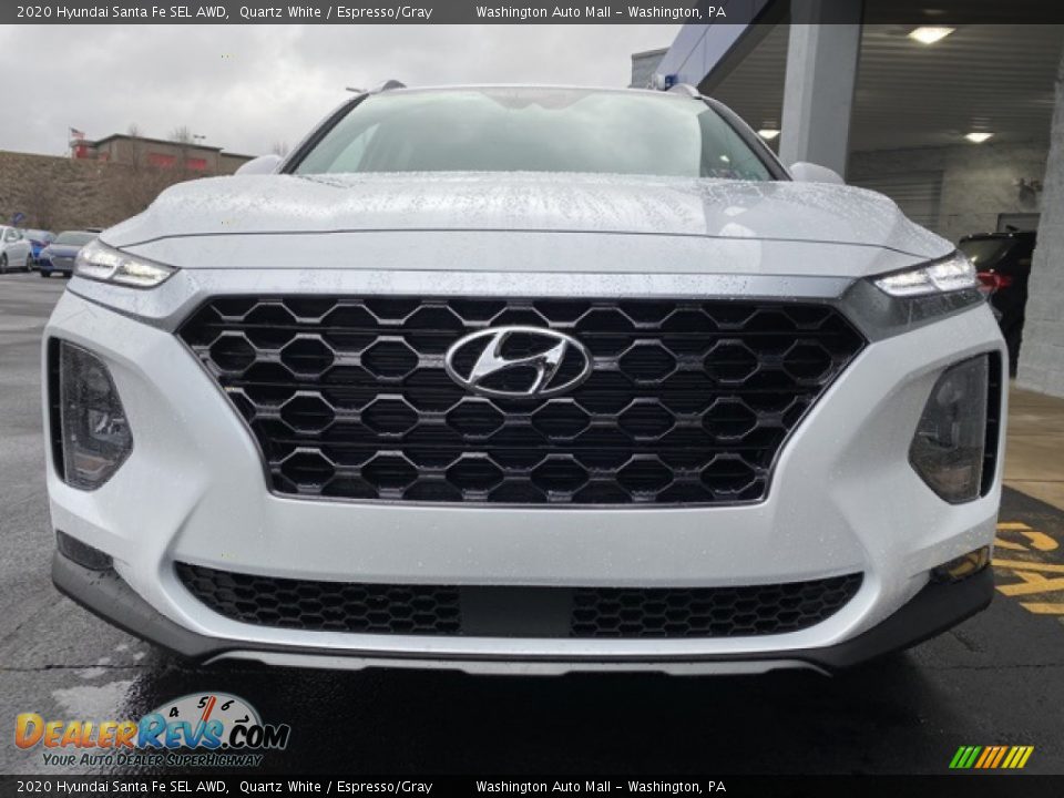 2020 Hyundai Santa Fe SEL AWD Quartz White / Espresso/Gray Photo #8