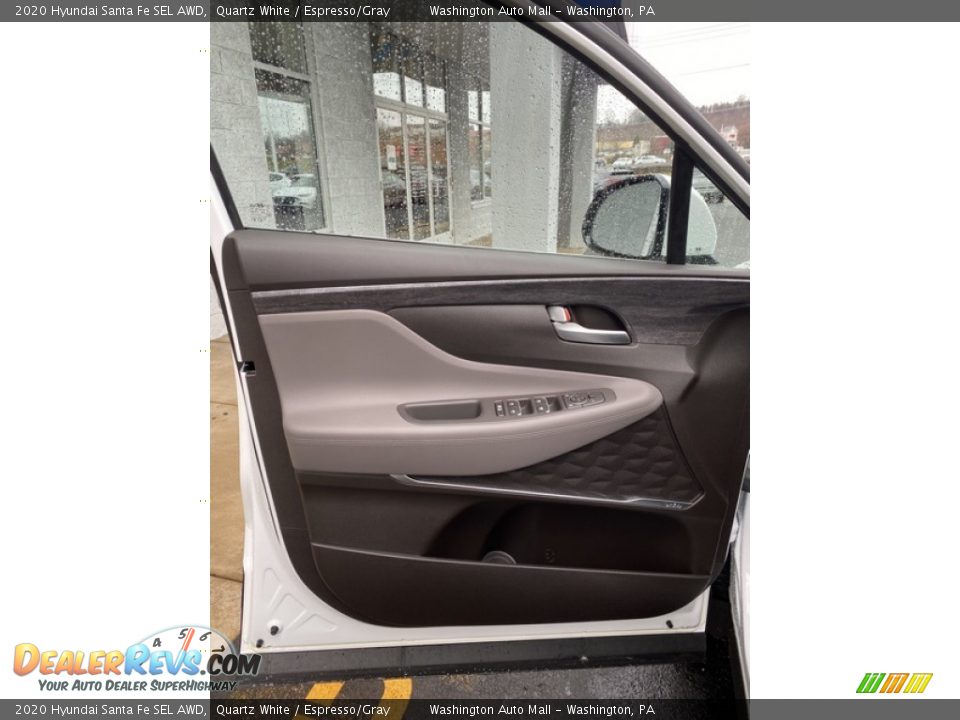 2020 Hyundai Santa Fe SEL AWD Quartz White / Espresso/Gray Photo #11