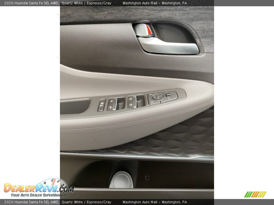 2020 Hyundai Santa Fe SEL AWD Quartz White / Espresso/Gray Photo #12