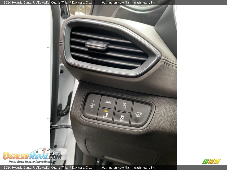 2020 Hyundai Santa Fe SEL AWD Quartz White / Espresso/Gray Photo #13
