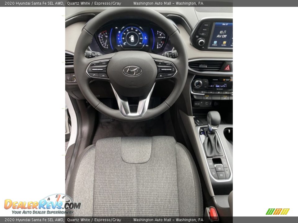 2020 Hyundai Santa Fe SEL AWD Quartz White / Espresso/Gray Photo #14