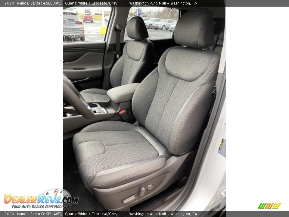 2020 Hyundai Santa Fe SEL AWD Quartz White / Espresso/Gray Photo #15