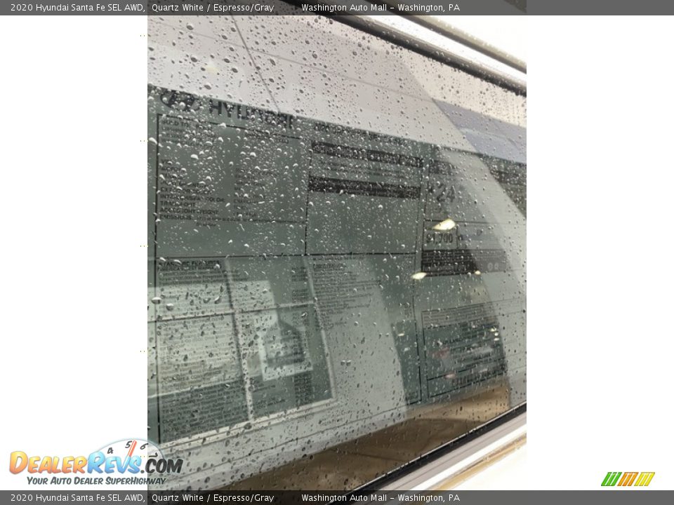 2020 Hyundai Santa Fe SEL AWD Quartz White / Espresso/Gray Photo #16