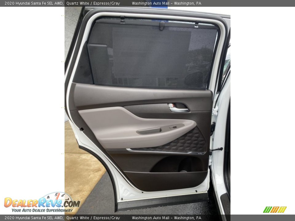 2020 Hyundai Santa Fe SEL AWD Quartz White / Espresso/Gray Photo #17