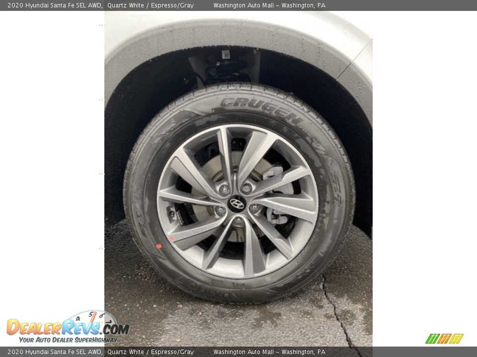 2020 Hyundai Santa Fe SEL AWD Quartz White / Espresso/Gray Photo #28