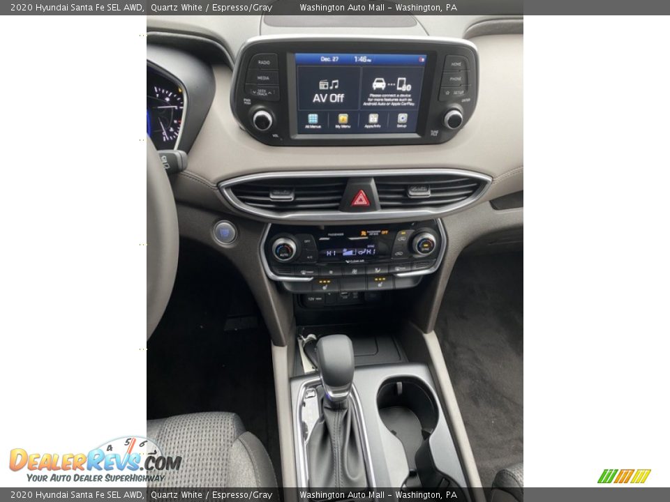 2020 Hyundai Santa Fe SEL AWD Quartz White / Espresso/Gray Photo #30