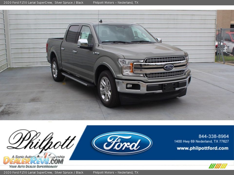 2020 Ford F150 Lariat SuperCrew Silver Spruce / Black Photo #1