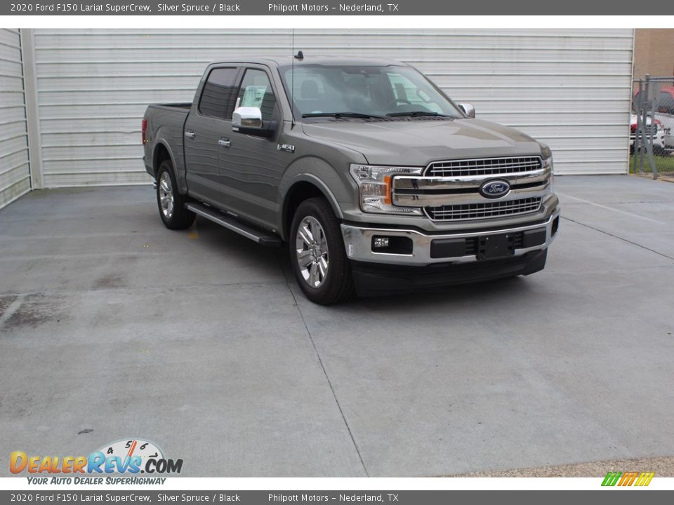 2020 Ford F150 Lariat SuperCrew Silver Spruce / Black Photo #2