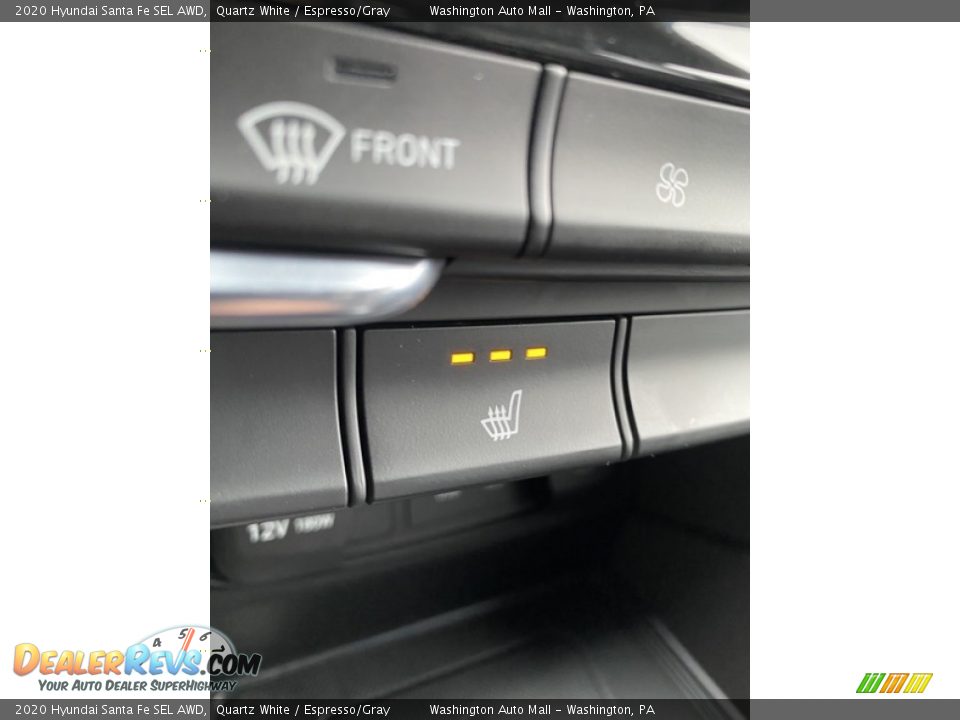 2020 Hyundai Santa Fe SEL AWD Quartz White / Espresso/Gray Photo #36