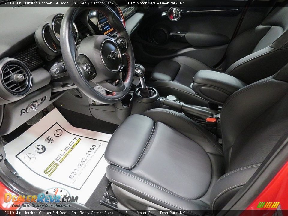 2019 Mini Hardtop Cooper S 4 Door Chili Red / Carbon Black Photo #14