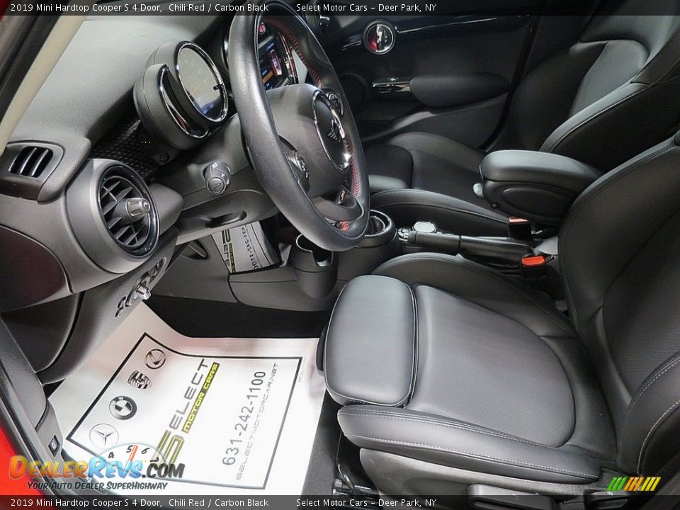 2019 Mini Hardtop Cooper S 4 Door Chili Red / Carbon Black Photo #15