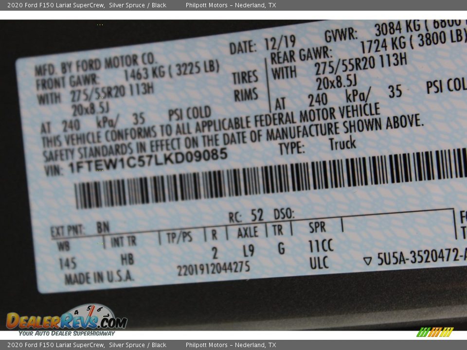 2020 Ford F150 Lariat SuperCrew Silver Spruce / Black Photo #26