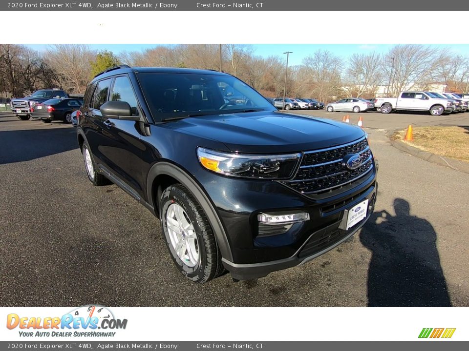 2020 Ford Explorer XLT 4WD Agate Black Metallic / Ebony Photo #1