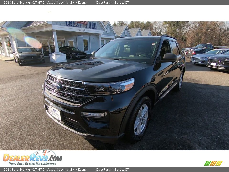 2020 Ford Explorer XLT 4WD Agate Black Metallic / Ebony Photo #3