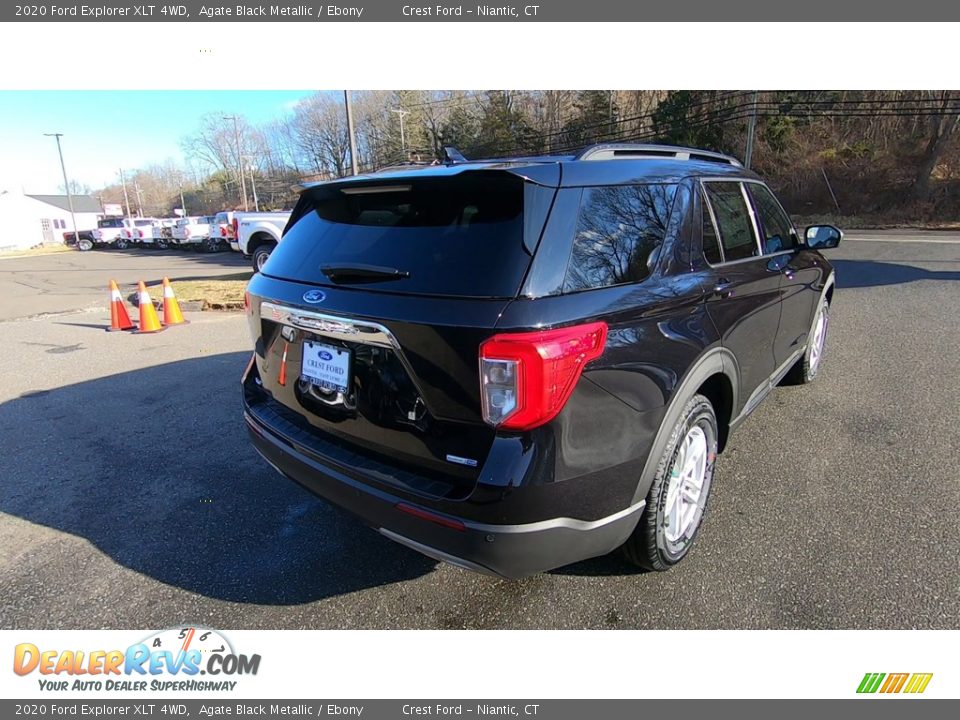 2020 Ford Explorer XLT 4WD Agate Black Metallic / Ebony Photo #7