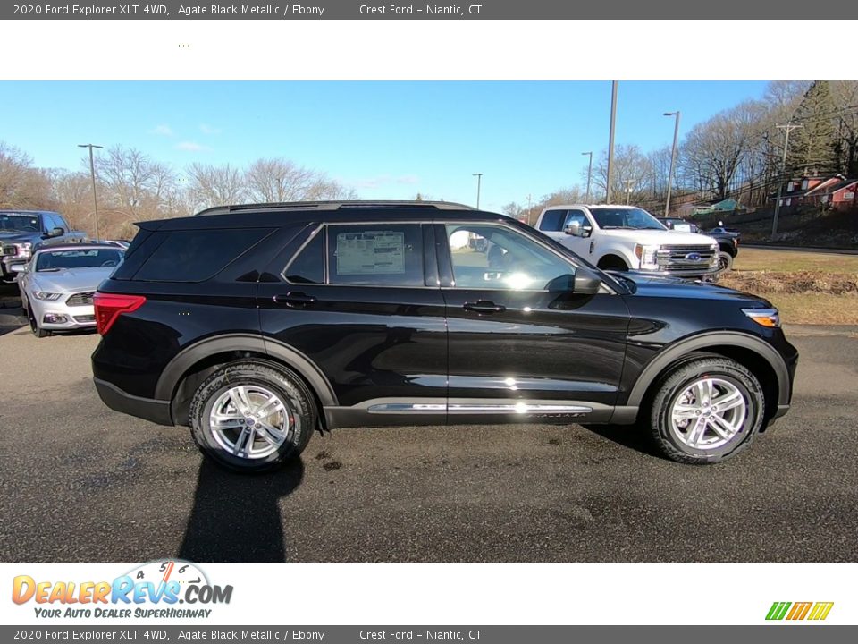 2020 Ford Explorer XLT 4WD Agate Black Metallic / Ebony Photo #8