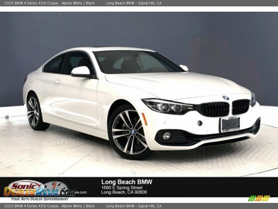 2020 BMW 4 Series 430i Coupe Alpine White / Black Photo #1