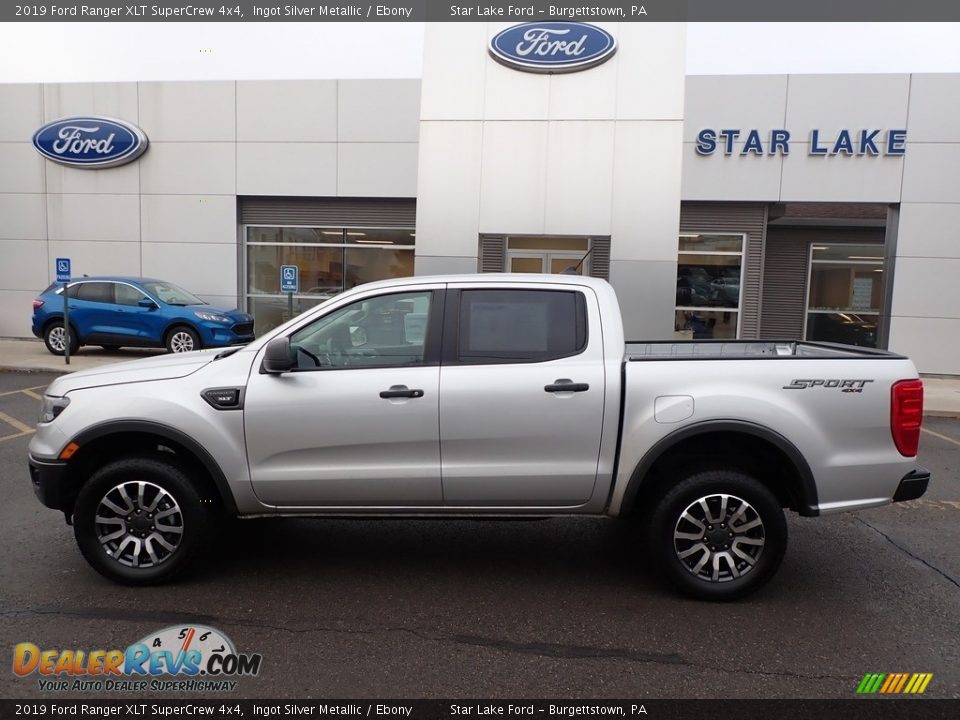 2019 Ford Ranger XLT SuperCrew 4x4 Ingot Silver Metallic / Ebony Photo #8