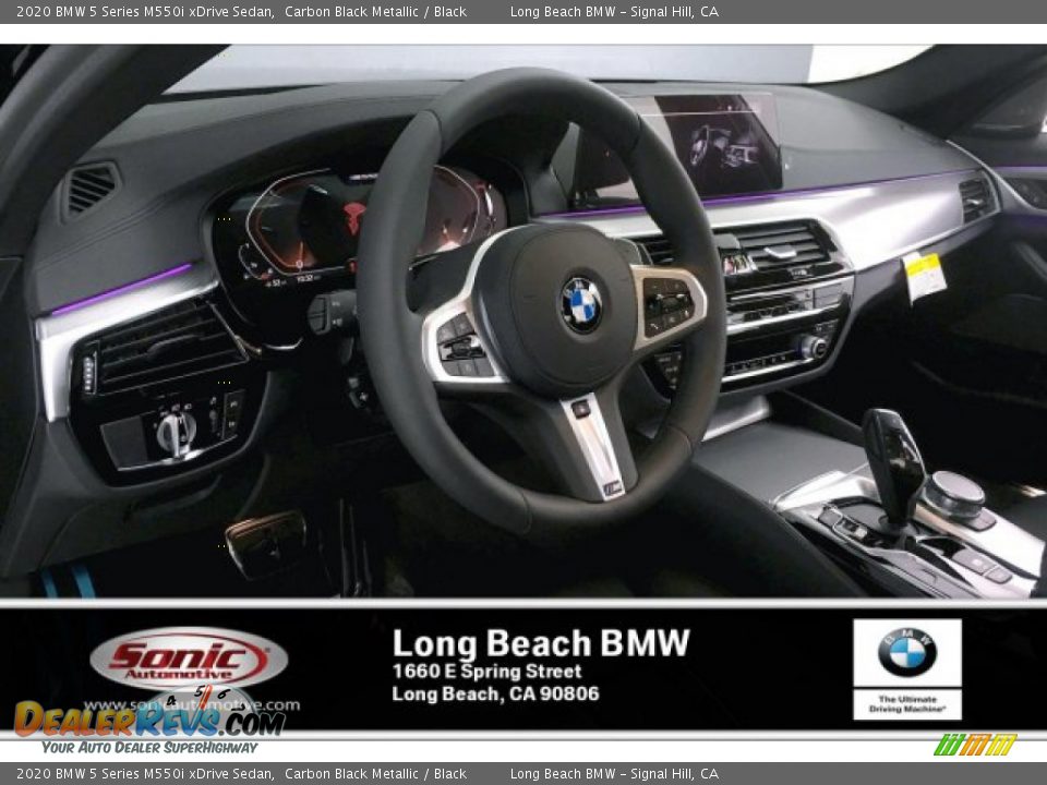 2020 BMW 5 Series M550i xDrive Sedan Carbon Black Metallic / Black Photo #4