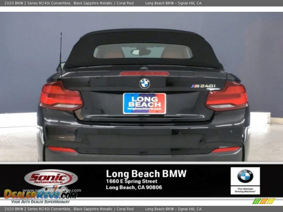 2020 BMW 2 Series M240i Convertible Black Sapphire Metallic / Coral Red Photo #3