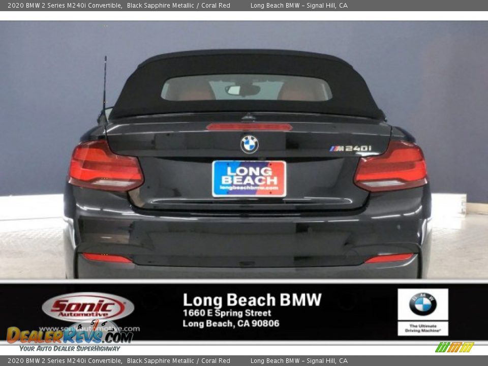 2020 BMW 2 Series M240i Convertible Black Sapphire Metallic / Coral Red Photo #3