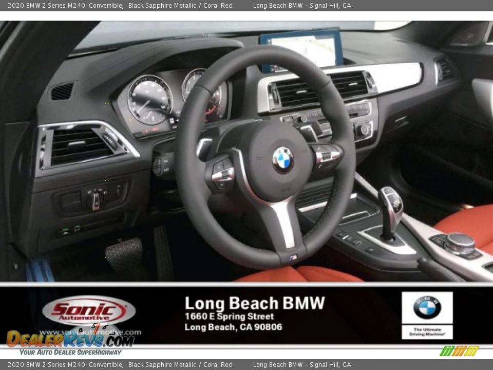 2020 BMW 2 Series M240i Convertible Black Sapphire Metallic / Coral Red Photo #4