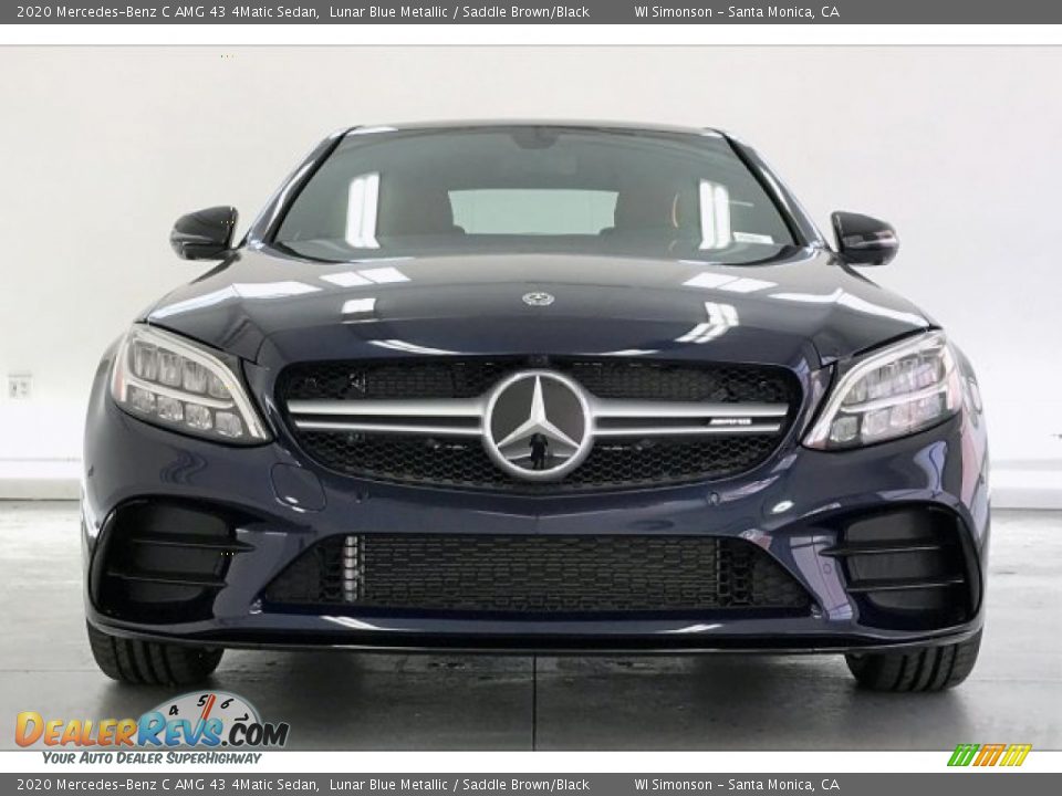 2020 Mercedes-Benz C AMG 43 4Matic Sedan Lunar Blue Metallic / Saddle Brown/Black Photo #2